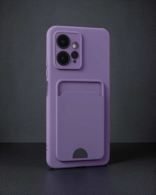 Xiaomi Redmi Note 12 4G Kılıf Kelvin Kartvizitli Silikon - Derin Mor