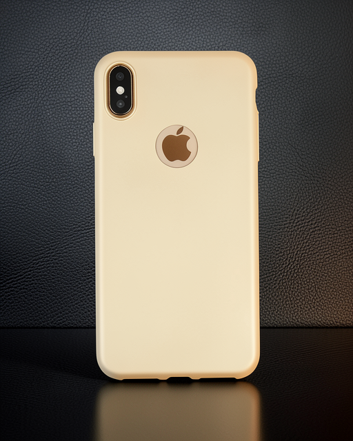 iPhone XS Max Kılıf First Silikon - Gold