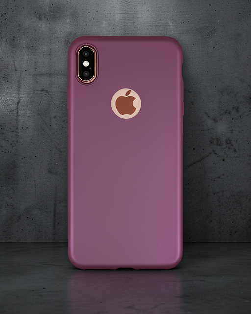 iPhone XS Max Kılıf First Silikon - Mürdüm