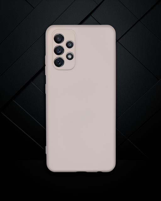 Samsung Galaxy A72 Kılıf Nano İçi Kadife Silikon - Pudra