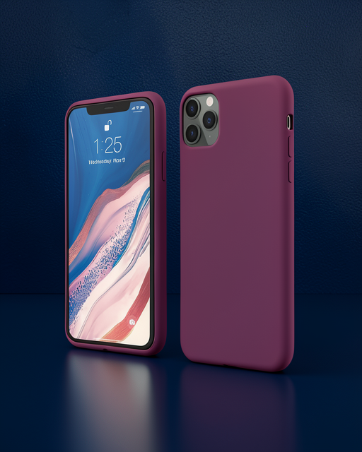 iPhone 11 Pro Kılıf First Silikon - Mürdüm