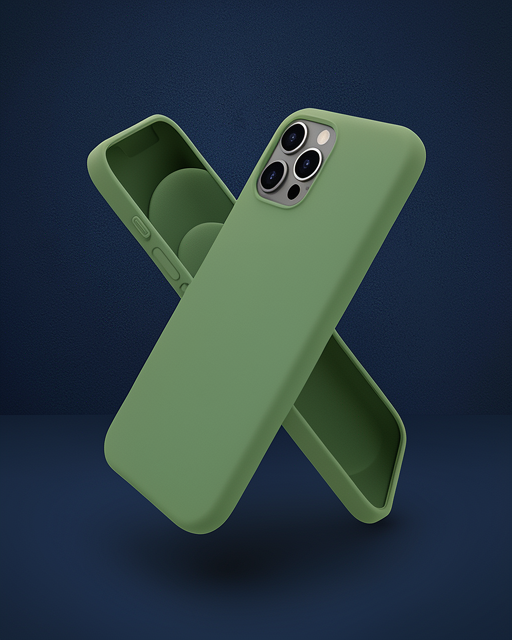 iPhone 12 Pro Kılıf First Silikon - Yeşil