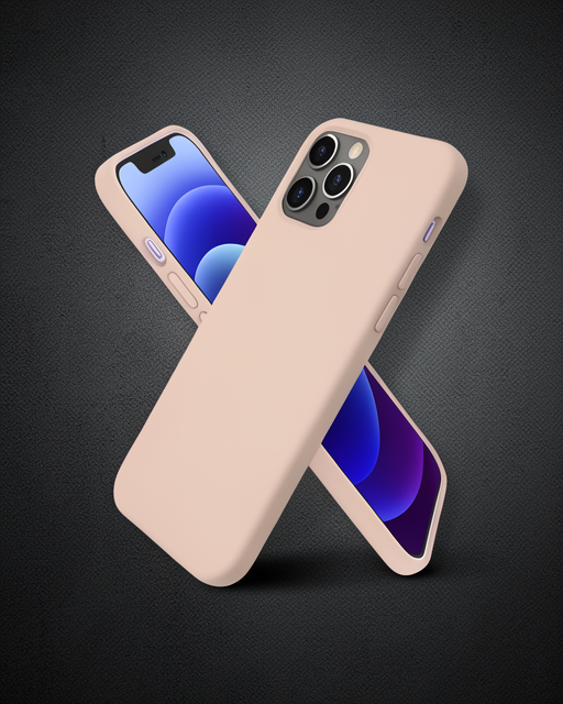 iPhone 12 Pro Kılıf First Silikon - Pudra
