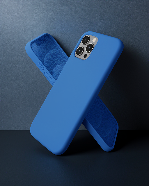 iPhone 12 Pro Max Kılıf First Silikon - Mavi