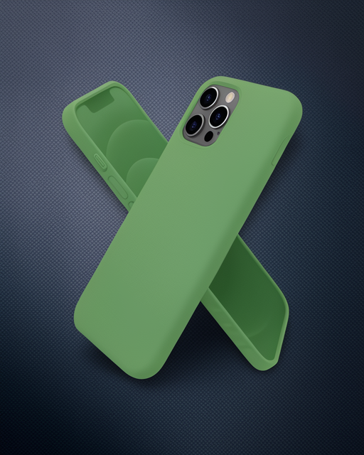 iPhone 12 Pro Max Kılıf First Silikon - Yeşil