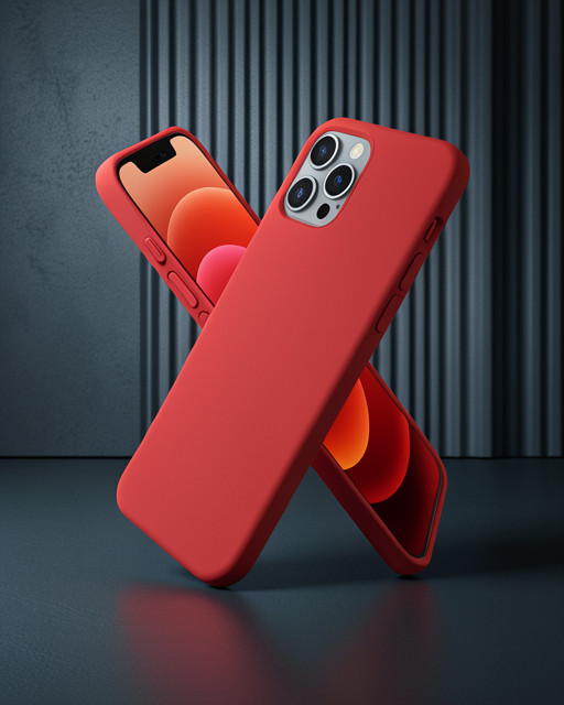 iPhone 12 Pro Max Kılıf First Silikon - Koyu Kırmızı