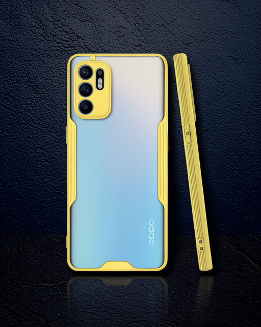 Oppo Reno 6 Kılıf Platin Silikon - Sarı