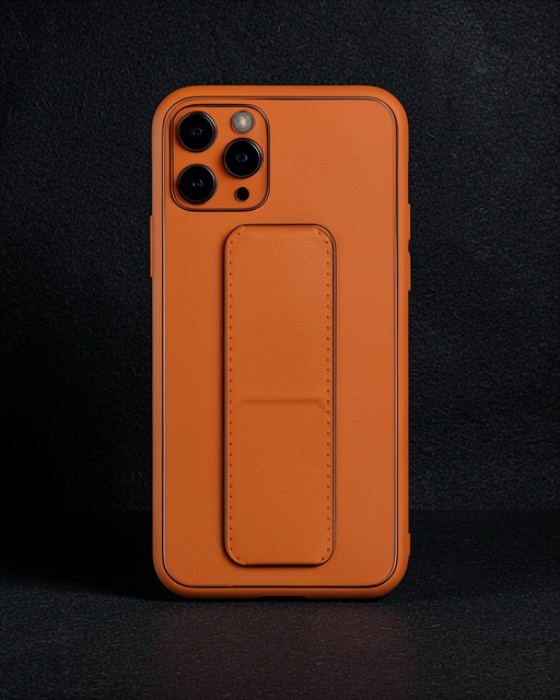 iPhone 11 Pro Kılıf Coco Deri Standlı Kapak - Turuncu