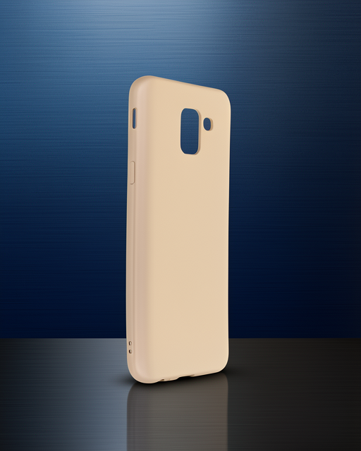 Samsung Galaxy J6 Kılıf First Silikon - Gold
