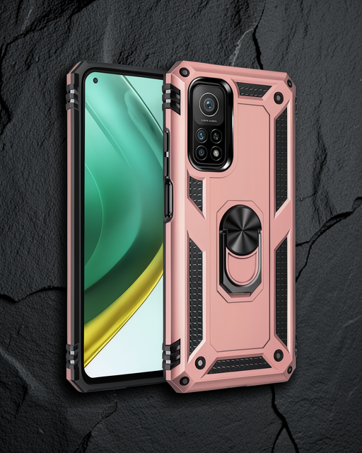 Xiaomi Mi 10T Pro Kılıf - Sofya Yüzüklü Silikon Kapak - Rose