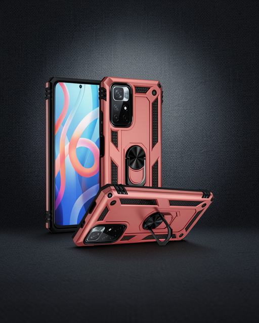 Xiaomi Redmi Note 11T Kılıf Sofya Yüzüklü Silikon - Rose
