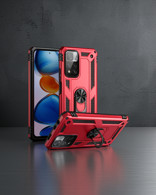 Xiaomi Redmi Note 11 Pro Plus 5G Kılıf - Sofya Yüzüklü Silikon Kapak - Gold