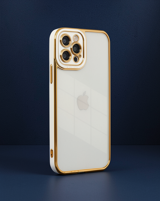 iPhone 12 Pro Max Kılıf Liva Lens Silikon - Beyaz
