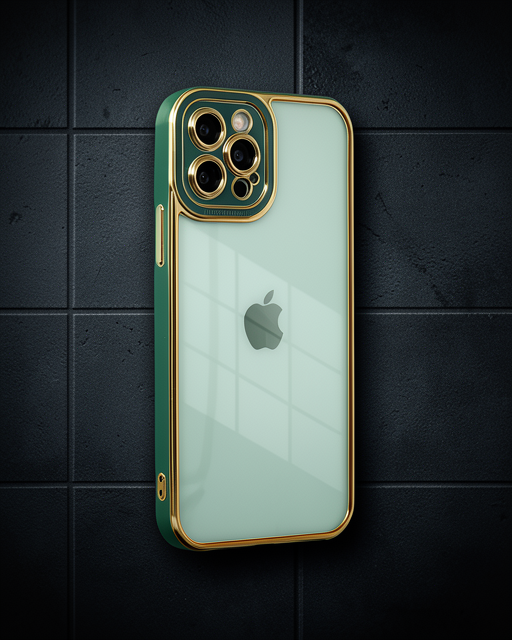iPhone 12 Pro Max Kılıf Liva Lens Silikon - Yeşil