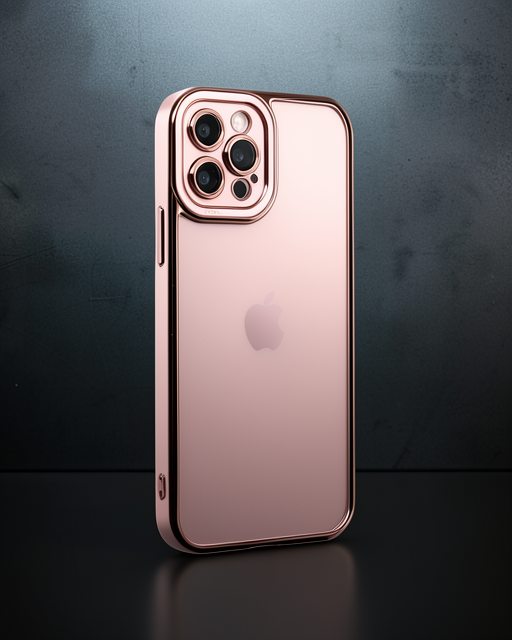 iPhone 12 Pro Max Kılıf Liva Lens Silikon - Rose