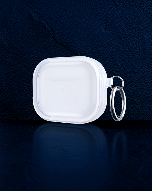 Apple AirPods Pro 2 (2. Nesil) Shiny Şeffaf Kılıf - Beyaz