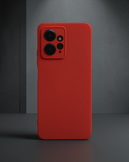 Xiaomi Redmi Note 12 4G Kılıf - Nano İçi Kadife Silikon - Kırmızı