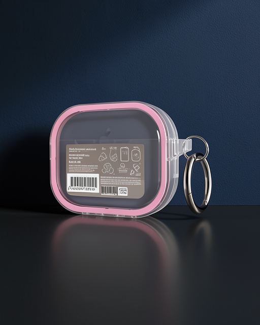 Apple AirPods Pro 2 (2. Nesil) Shiny Şeffaf Kılıf - Pembe