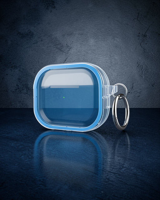 Apple AirPods Pro 2 (2. Nesil) Shiny Şeffaf Kılıf - Sierra Blue