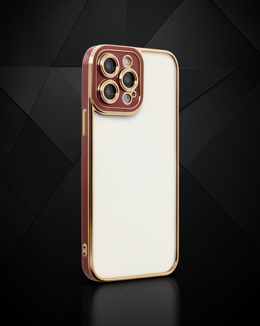 iPhone 13 Pro Kılıf Liva Lens Silikon - Bordo