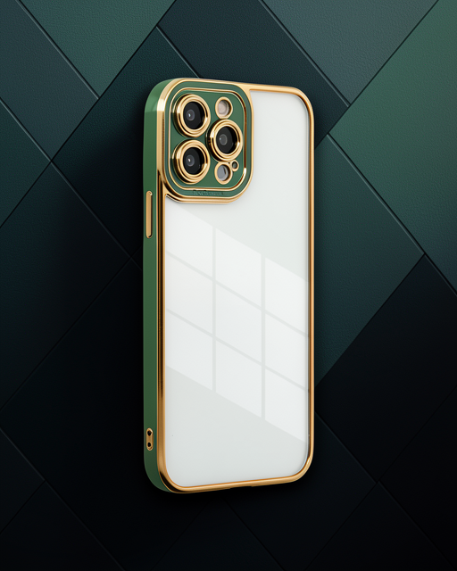 iPhone 13 Pro Kılıf Liva Lens Silikon - Yeşil