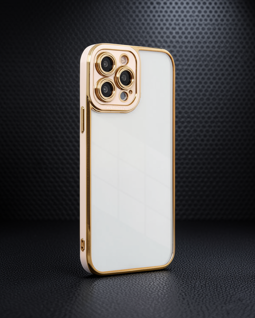 iPhone 13 Pro Max Kılıf Liva Lens Silikon - Pudra