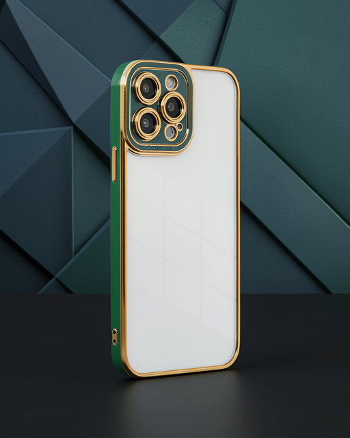 iPhone 13 Pro Max Kılıf Liva Lens Silikon - Yeşil