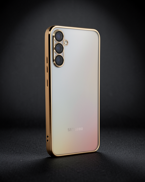 Samsung Galaxy A54 5G Kılıf Razer Lensli Silikon - Gold