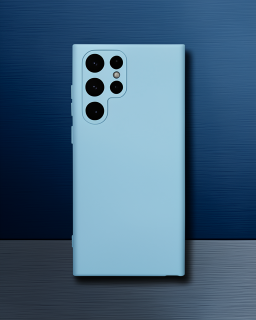 Samsung Galaxy S22 Ultra Kılıf Nano İçi Kadife Silikon - Mavi