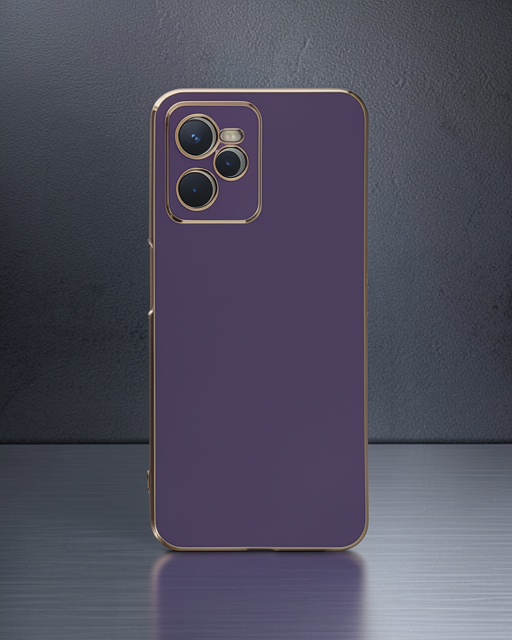 Realme C35 Kılıf Volet Silikon - Mor