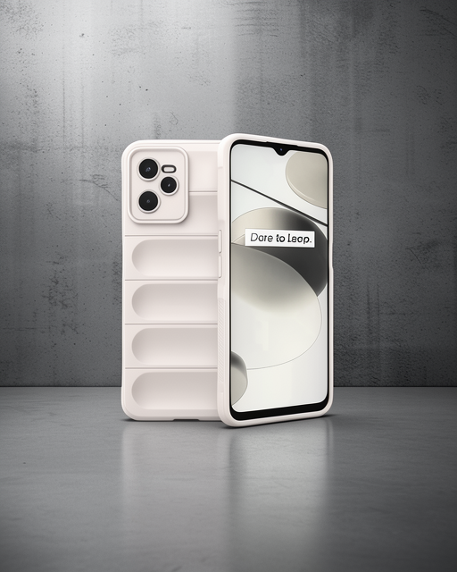 Realme C35 Kılıf Optimum Silikon - Krem