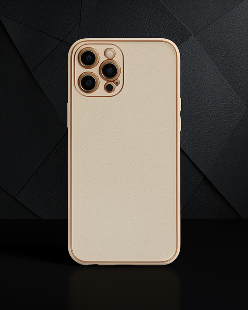 iPhone 12 Pro Kılıf Coco Deri Silikon Kapak - Gold