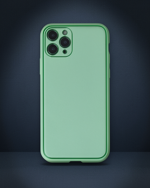 iPhone 11 Pro Kılıf Coco Deri Silikon Kapak - Açık Yeşil