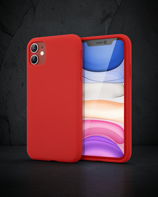 iPhone 11 Kılıf First Silikon - Kırmızı