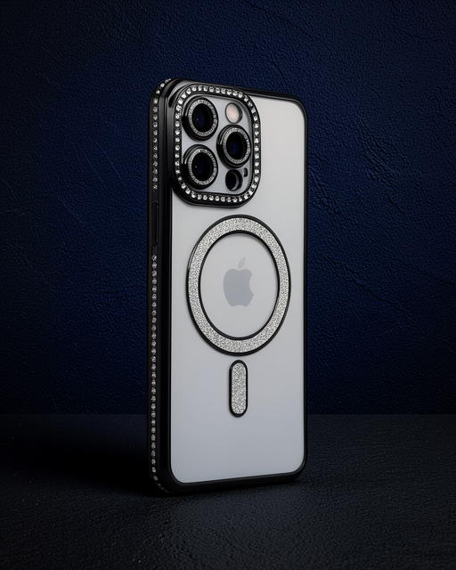 iPhone 14 Pro Max Kılıf Joke Simli Magneticsafe - Siyah