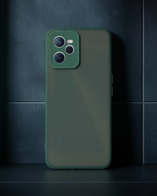 Realme C35 Kılıf - Montreal Silikon Kapak - Yeşil