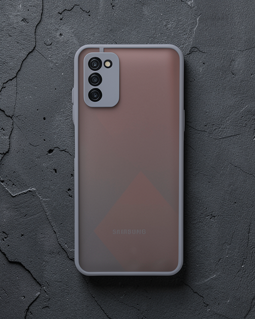 Samsung Galaxy A03S Kılıf - Montreal Silikon Kapak - Gri