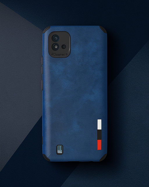 Realme C11 2021 Kılıf - Loop Deri Silikon - Lacivert