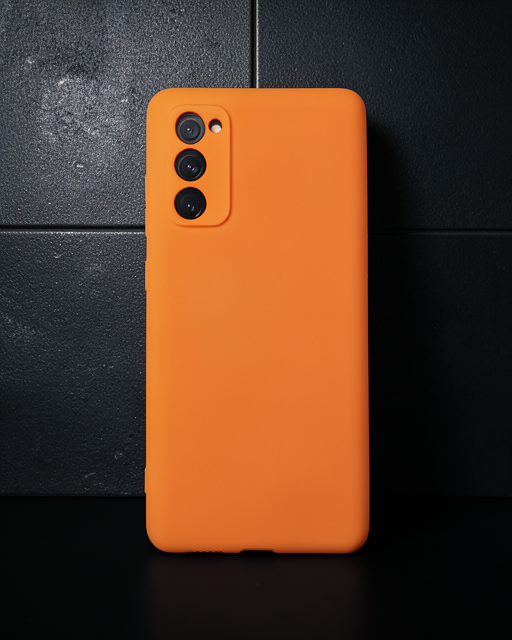 Samsung Galaxy S20 FE Kılıf Nano İçi Kadife Silikon - Turuncu