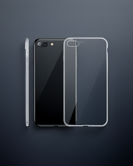 iPhone 8 Plus Kılıf Lüx Şeffaf Silikon - Şeffaf