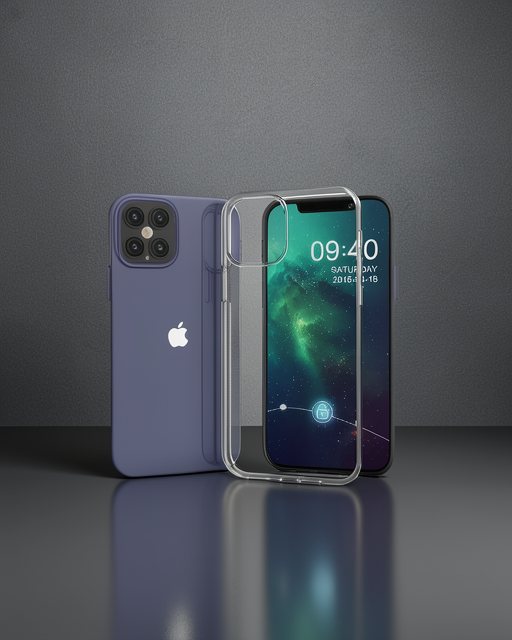 iPhone 12 Kılıf Lüx Şeffaf Silikon - Şeffaf