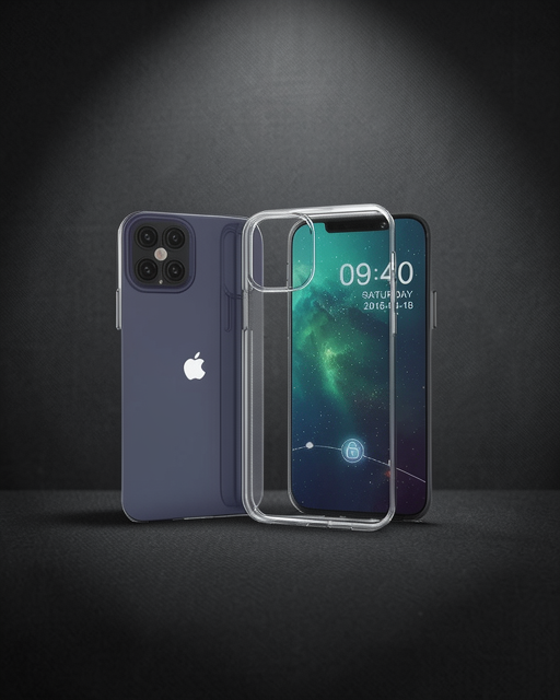 iPhone 12 Pro Max Kılıf Lüx Şeffaf Silikon - Şeffaf