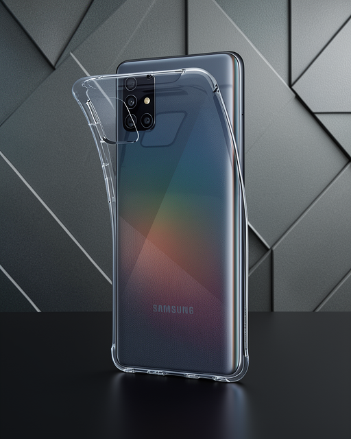 Samsung Galaxy A51 Kılıf Lüx Şeffaf Silikon - Şeffaf