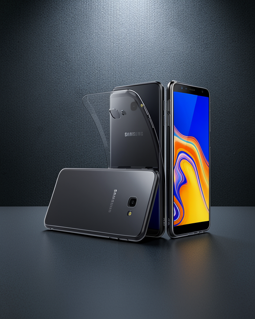 Samsung Galaxy J4 Plus Kılıf Lüx Şeffaf Silikon - Şeffaf