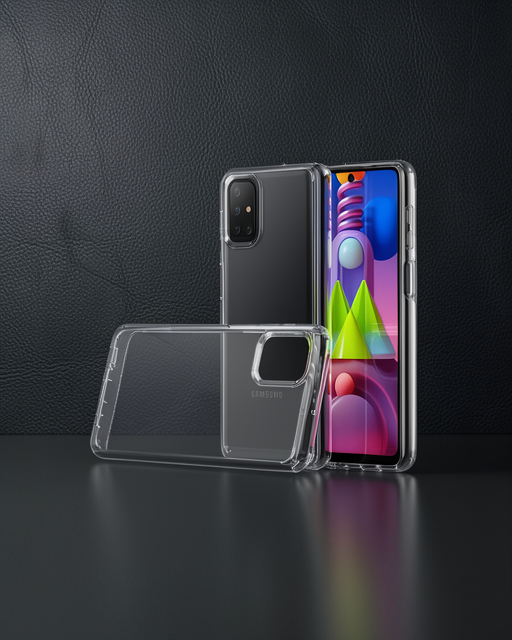 Samsung Galaxy M51 Kılıf Lüx Şeffaf Silikon - Şeffaf