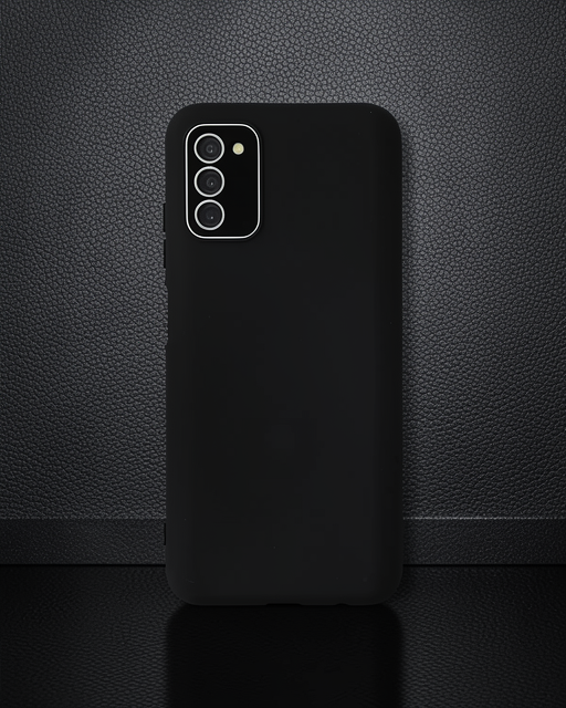 Samsung Galaxy A03S Kılıf Lansman Glass Kapak - Siyah