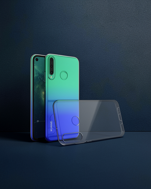 Huawei Y6P Kılıf Lüx Şeffaf Silikon - Şeffaf