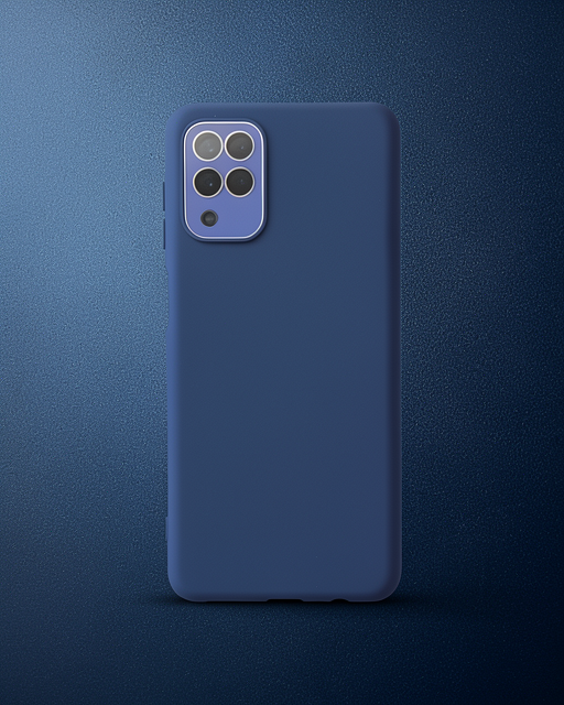 Samsung Galaxy A22 Kılıf Lansman Glass Kapak - Sky Blue