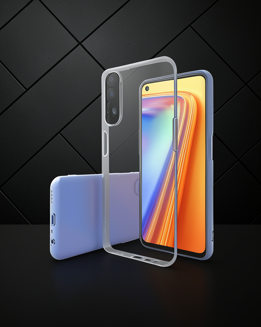 Realme 7 Pro Kılıf Lüx Şeffaf Silikon - Şeffaf