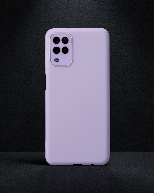 Samsung Galaxy A22 Kılıf - Lansman Glass Kapak - Lila